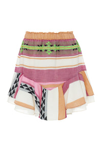 Natalia Short Skirt - M.Pink/Green