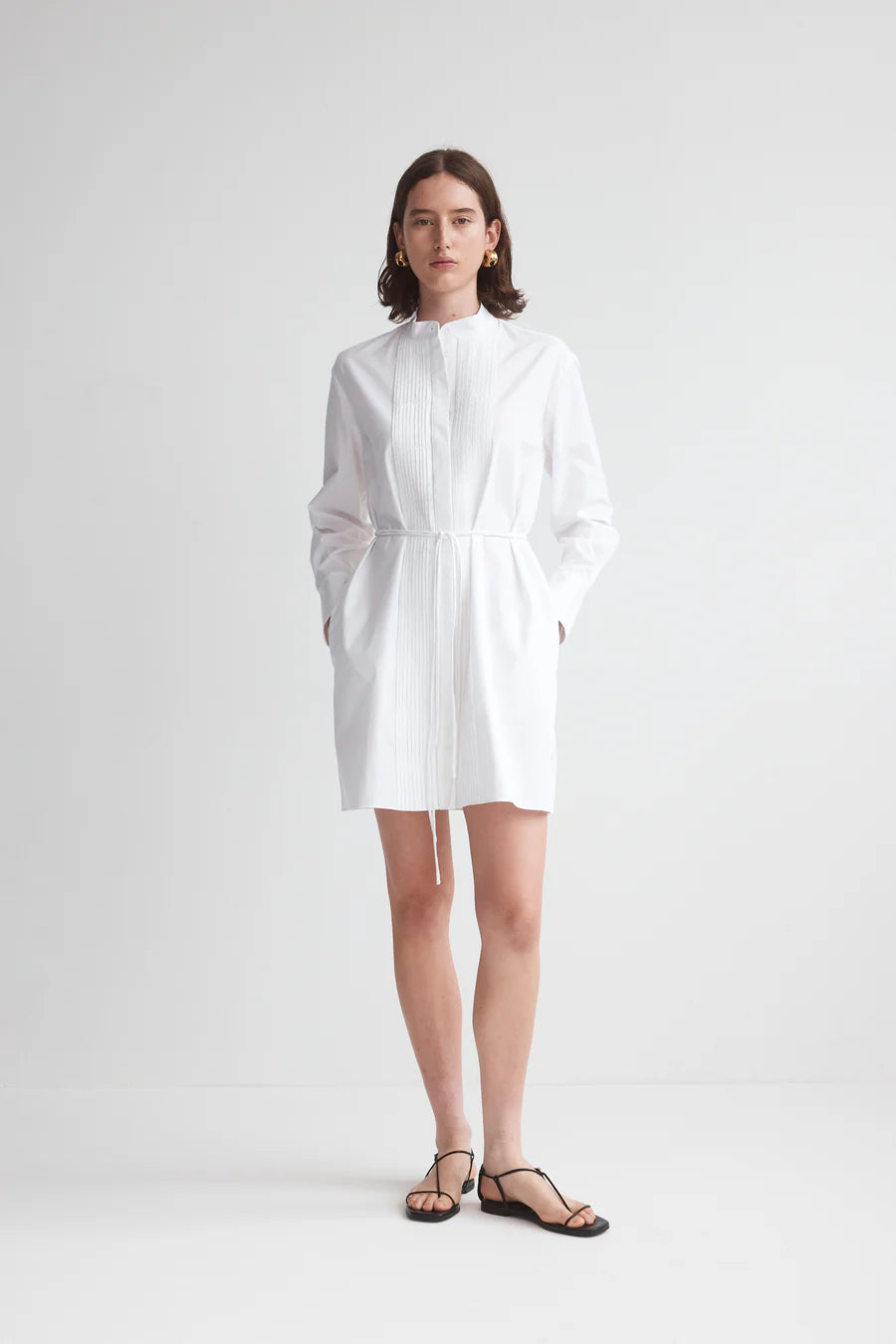 Peggy Dress - White Poplin