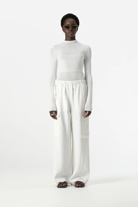 Laurel Relaxed Cargo Pant - White