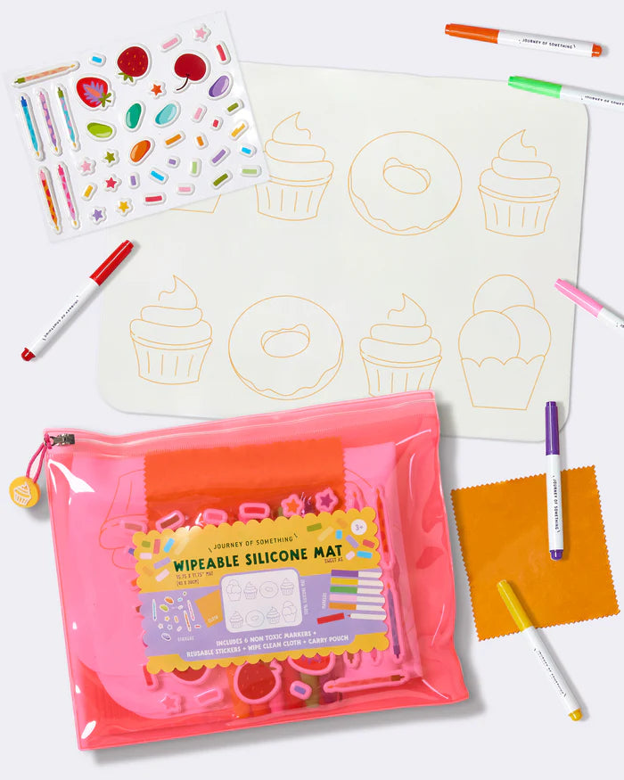 Wipeable Silicone Colouring Mat - Sweat as