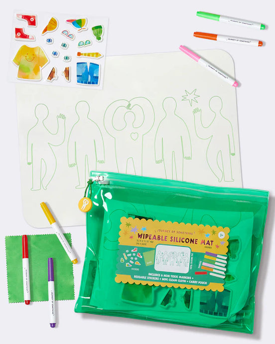 Wipeable Silicone Colouring Mat - Friends