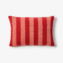 Load image into Gallery viewer, Cushion Boucle Thin Stripe Burgundy  60x40cm