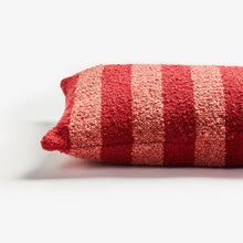 Load image into Gallery viewer, Cushion Boucle Thin Stripe Burgundy  60x40cm