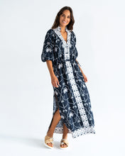 Load image into Gallery viewer, Cascada Maxi Dress - Navy Palm