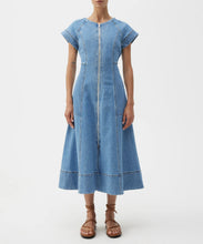 Load image into Gallery viewer, Clovelly Denim  Dress - Light Blue