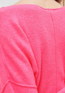 Damsville Sweater - Fluro Pink