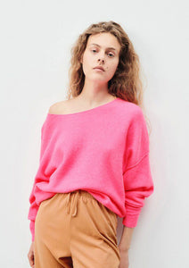 Damsville Sweater - Fluro Pink