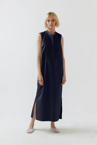 Geneva Dress - Navy Poplin