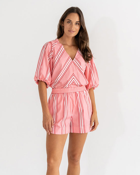 Geneva Top - Candy Stripe