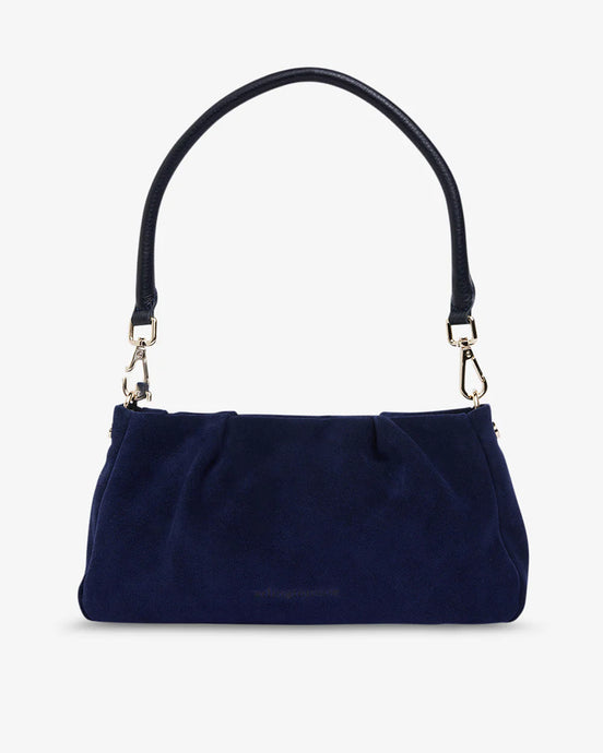 Mini Caterina Handbag - Navy Suede