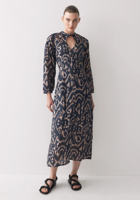 Kenji  Linen Dress - Print