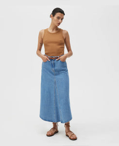 Clovelly Denim  Skirt- Light Blue