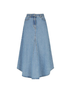 Clovelly Denim  Skirt- Light Blue