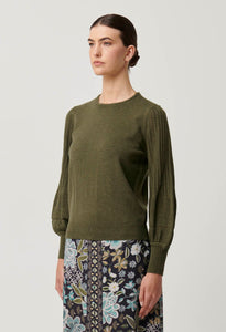 Eastyn Merino Wool Cotton blend Knit - Moss