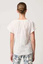 Load image into Gallery viewer, St Lucia Cotton Self Stripe Smocked Top - Ivory