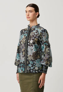 Knox Cotton Silk Shirt - Dahlia Fields