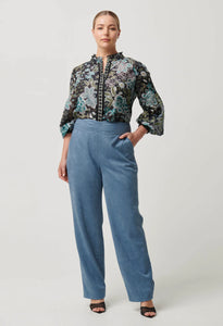 Knox Cotton Silk Shirt - Dahlia Fields