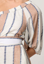 Load image into Gallery viewer, Bahia Linen Viscose Dress in Cayman Stripe