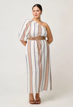 Load image into Gallery viewer, Bahia Linen Viscose Dress in Cayman Stripe