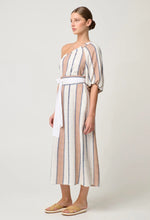 Load image into Gallery viewer, Bahia Linen Viscose Dress in Cayman Stripe