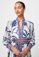 Load image into Gallery viewer, Tierra Cotton Silk  Dress - Palm Shadow