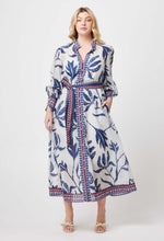 Load image into Gallery viewer, Tierra Cotton Silk  Dress - Palm Shadow