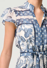 Load image into Gallery viewer, Martinique Cotton Silk Babydoll Dress - Ink Flè Print