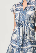 Load image into Gallery viewer, Martinique Cotton Silk Babydoll Dress - Ink Flè Print