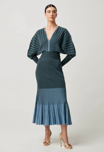 Equinox Wool Cotton Knit Dress - Blurstone