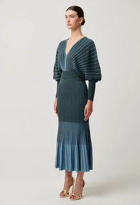 Equinox Wool Cotton Knit Dress - Blurstone