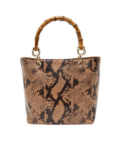 Maya Tote - Caramel Python