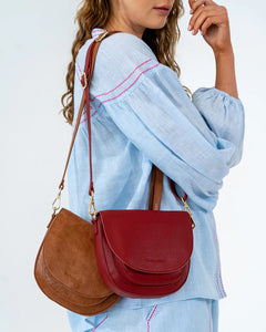 Salerno Petite Crossbody - Burgundy