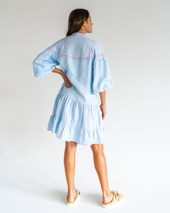 Sardinia Mini Dress - Sky