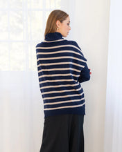 Load image into Gallery viewer, Sinead Stripe Cashmere Knit - Navy /Quiona