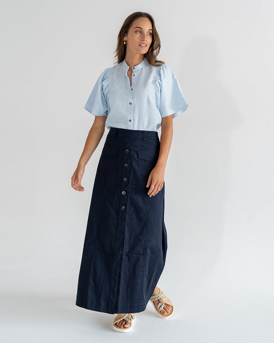 Hudson Maxi Skirt - Navy