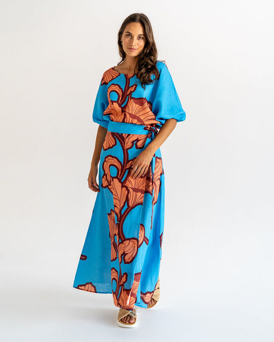 La Rocco Wrap Skirt - Hibiscus