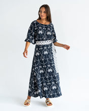 Load image into Gallery viewer, La Rocco Wrap Skirt - Navy Palm