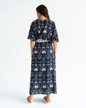 Load image into Gallery viewer, La Rocco Wrap Skirt - Navy Palm