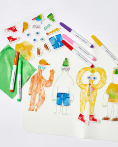 Wipeable Silicone Colouring Mat - Friends