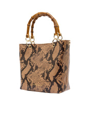 Load image into Gallery viewer, Maya Tote - Caramel Python