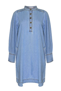 Elocution Dress - Light Washed Denim