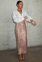 Load image into Gallery viewer, Jaspre Skirt - Gold Sequin