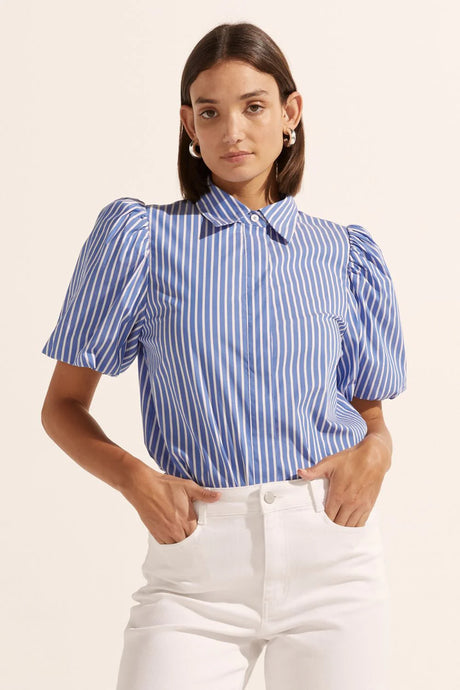 Perch Top - Navy stripe